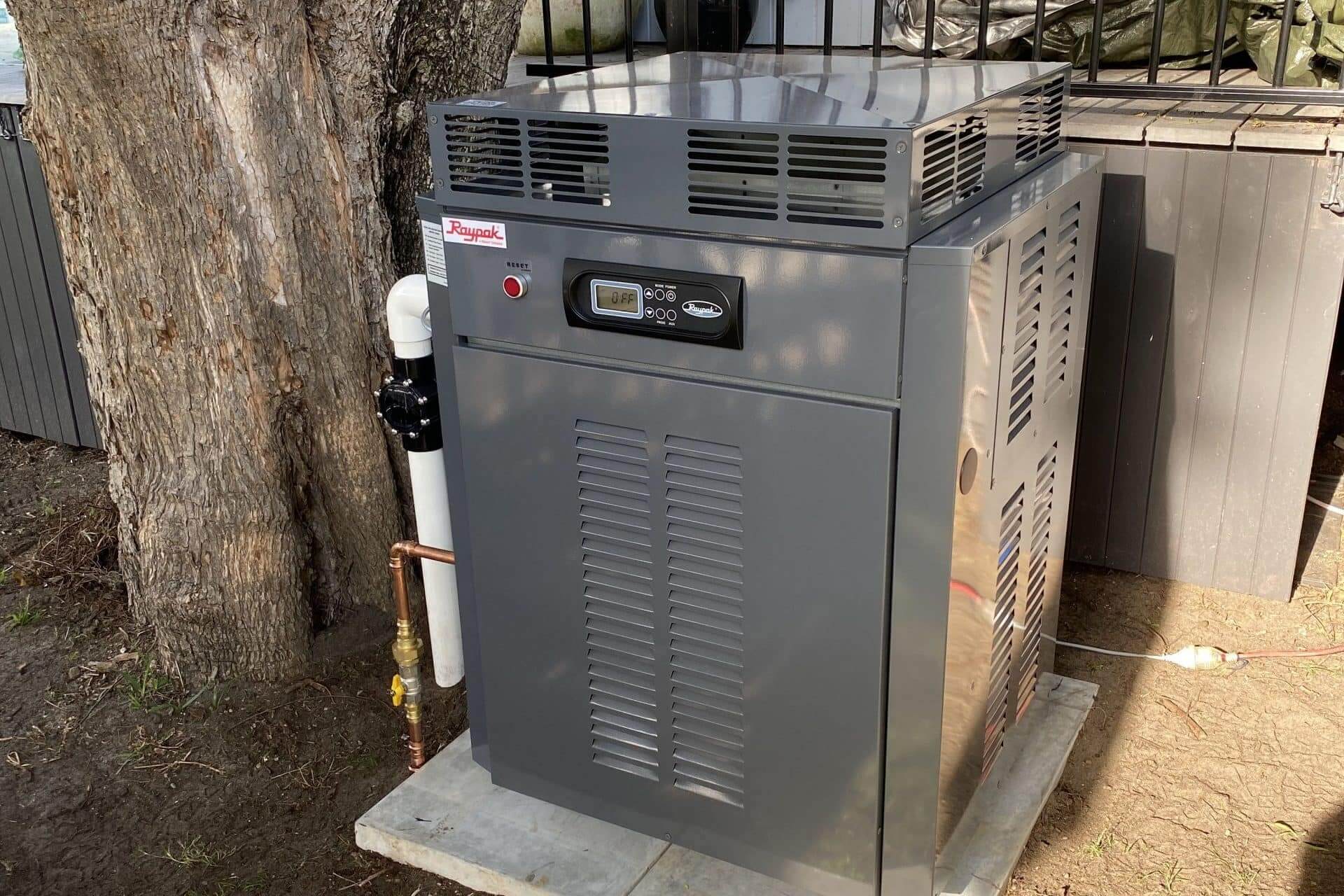 Raypak Water Heater - front panel